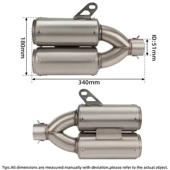 適用於 Honda CBR650R CB650F CB650R CBR650F 2014-2025 的全段機車排氣系統前連接管雙出消音器 8 最佳銷售 本田 CB650R 逃逸 - №5