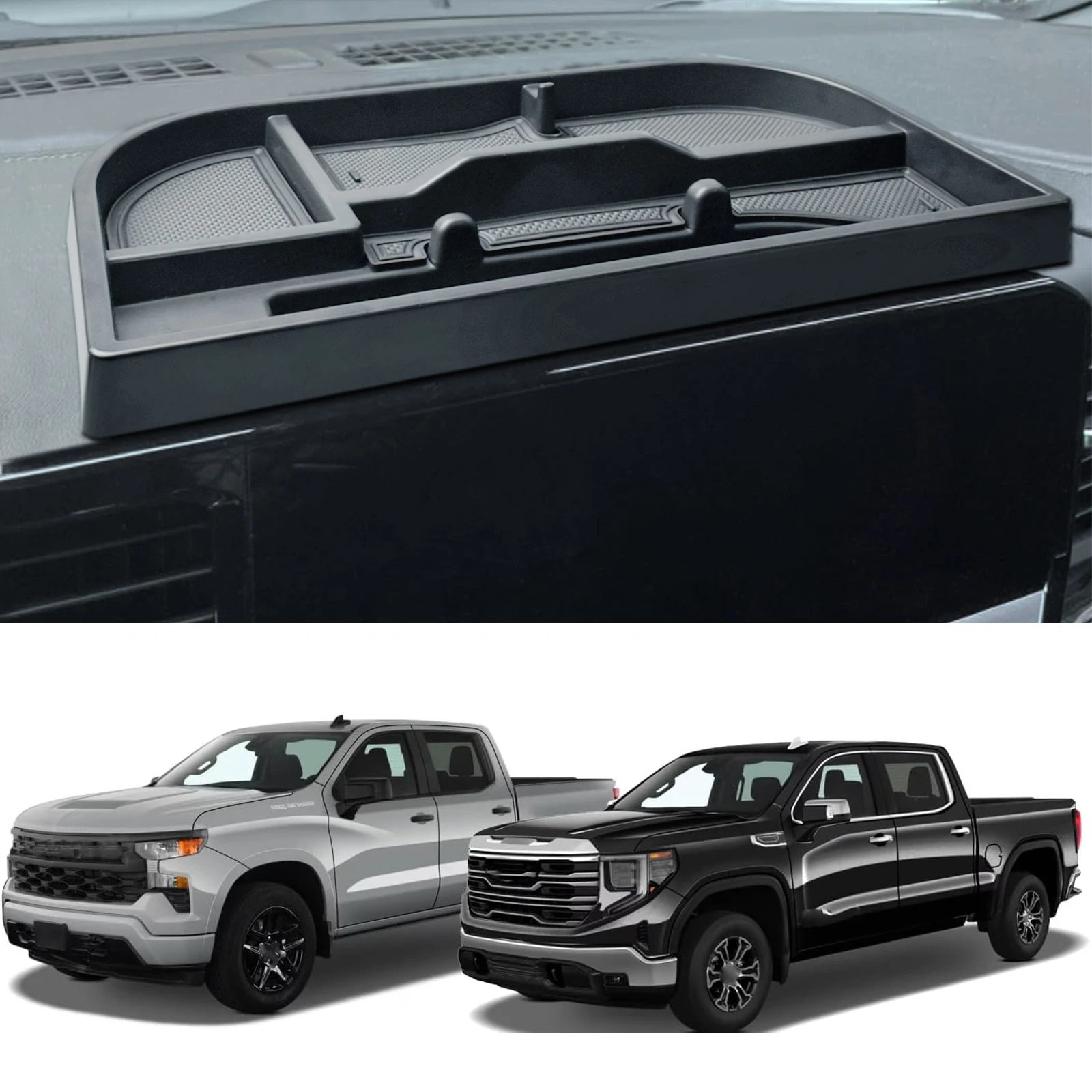 

Center Console Organizer Dashboard Tray for 2022 2023 2024 Chevy Silverado/GMC Sierra 1500 Car Storage Dash Board Accessories