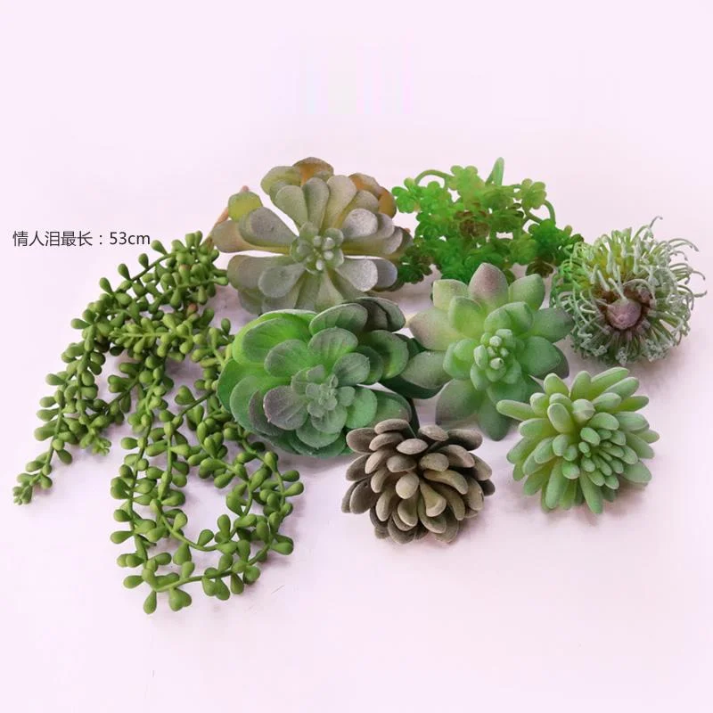 Plantas suculentas artificiales para el hogar, jardín, dormitorio, sala de estar, accesorios de decoración de oficina, plantas falsas, Mini bonsái pequeño de escritorio