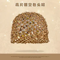 Jersey calado con lentejuelas estilo coreano para mujer, sombreros para mujer, gorros Y2K informales versátiles con atmósfera fotográfica de viaje de verano y otoño