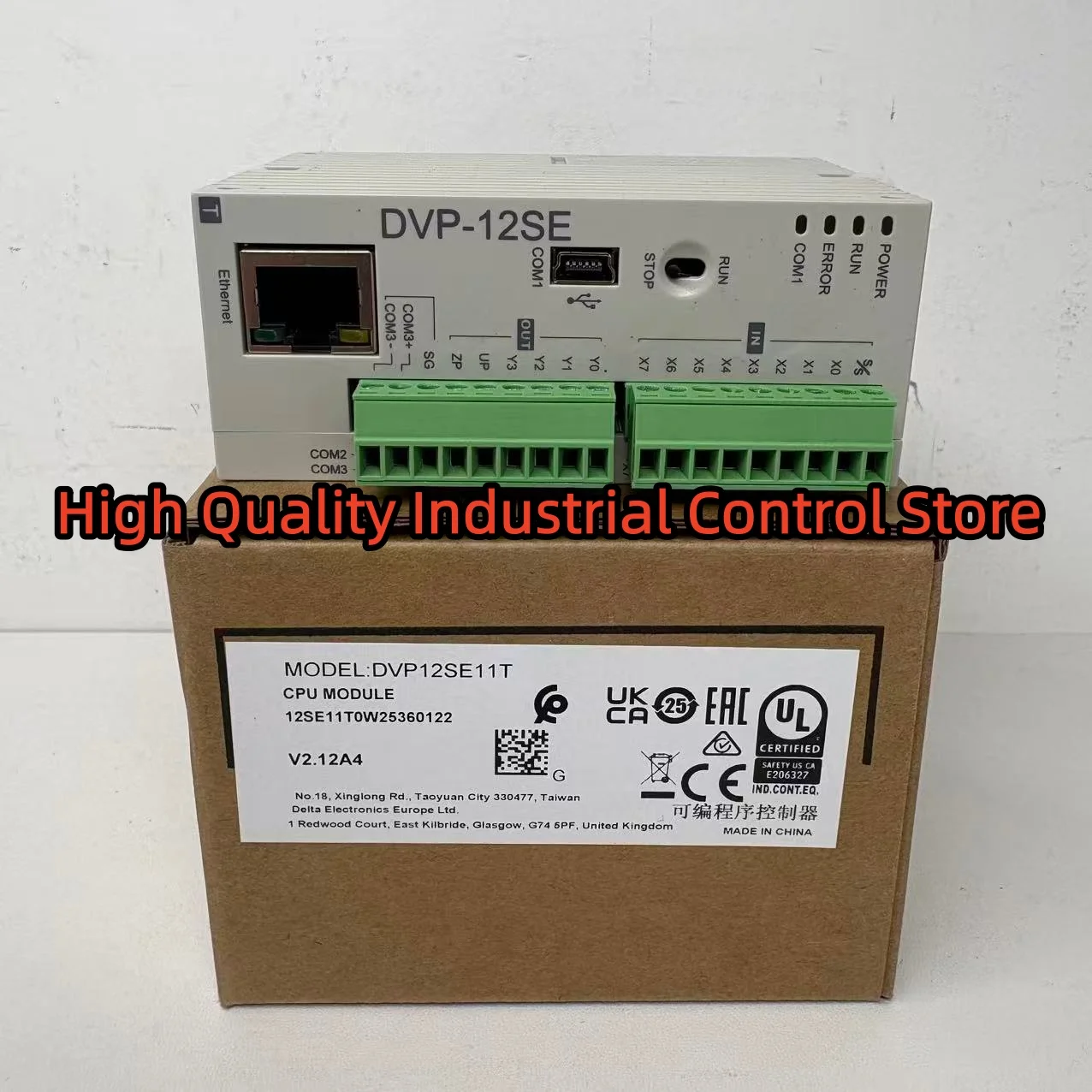 โมดูล PLC DVP12SE11T ใหม่ในกล่อง