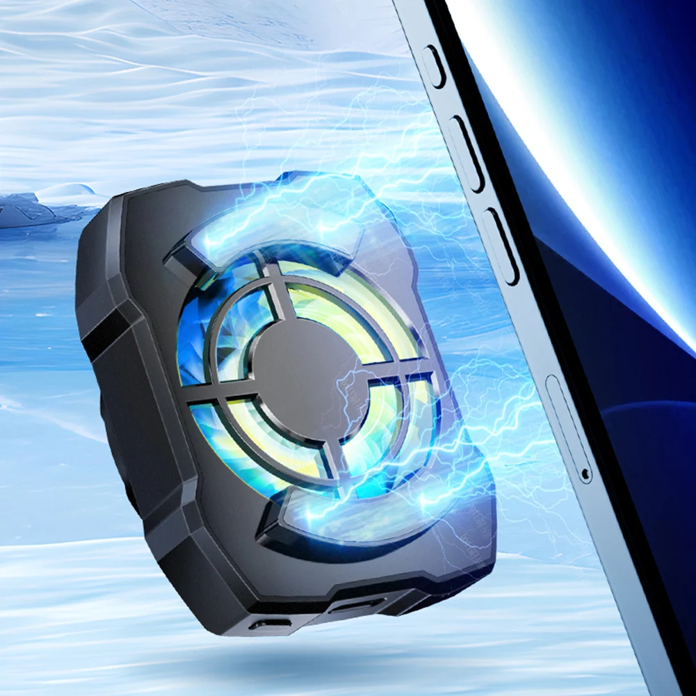 

Portable Phone Cooler Rechargeable 3 Speeds Adjustable Gaming Radiator Wireless Magnetic Game Cooler for Android IOS PUBG Gaming