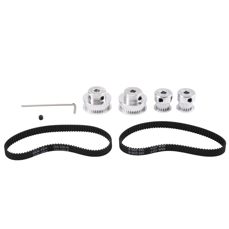 2 مجموعات GT2 مؤقت اشتعال المهمل بكرة الألومنيوم متزامن عجلة عدة للطابعة ثلاثية الأبعاد محرك ميكانيكي باستخدام الحاسب الآلي #2