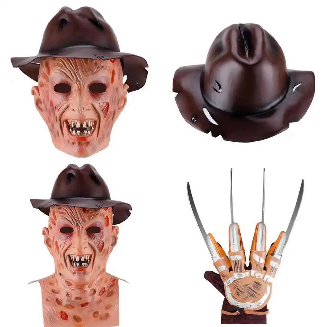 Horror Scary Monster Deluxe Evil Devil Freddy Krueger Mask Halloween Movie A Nightmare On Elm Street Terror Party Mask