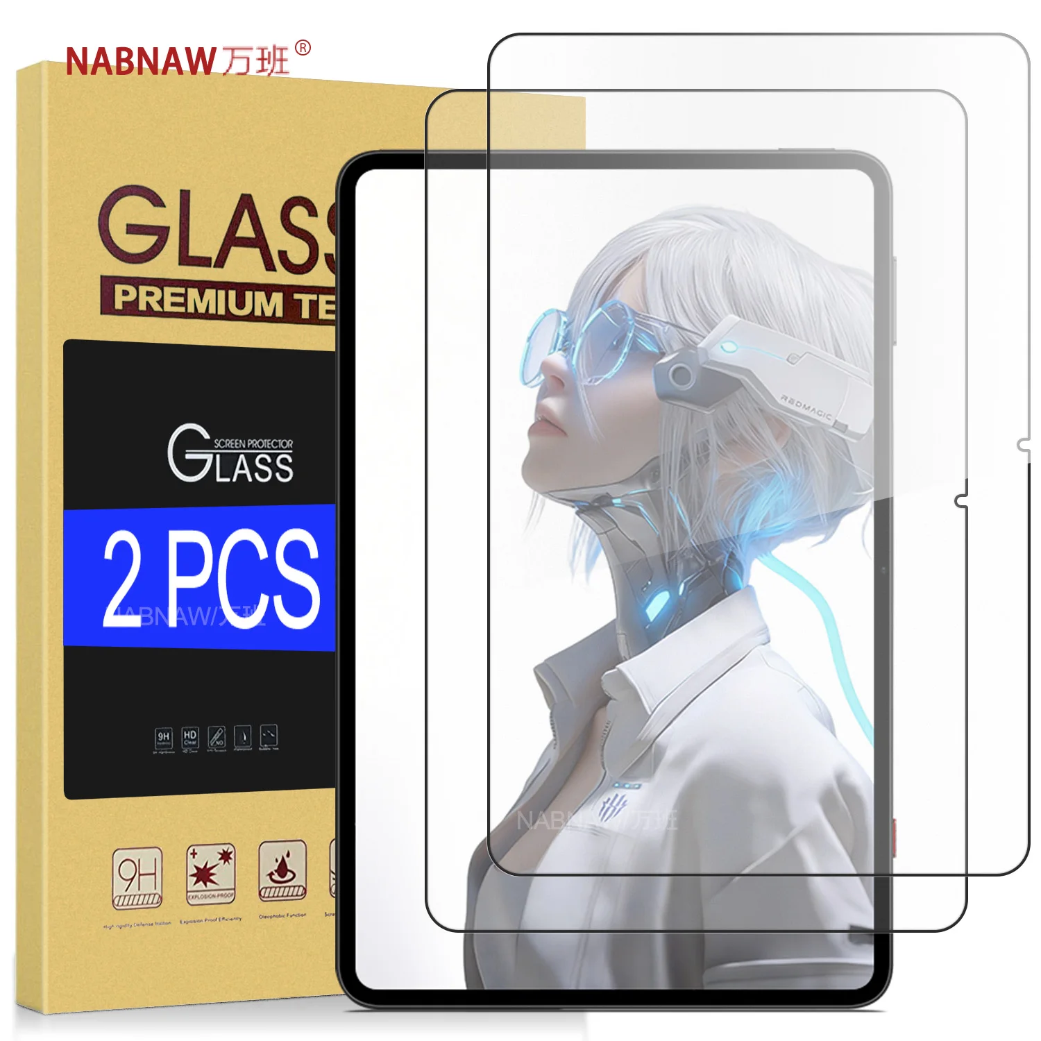 For RedMagic Astra 2 Tempered Glass Screen Protector On RedMagic Astra 2.5D HD Film 9H Scratch Proof Oil-Coating 2-Pieces