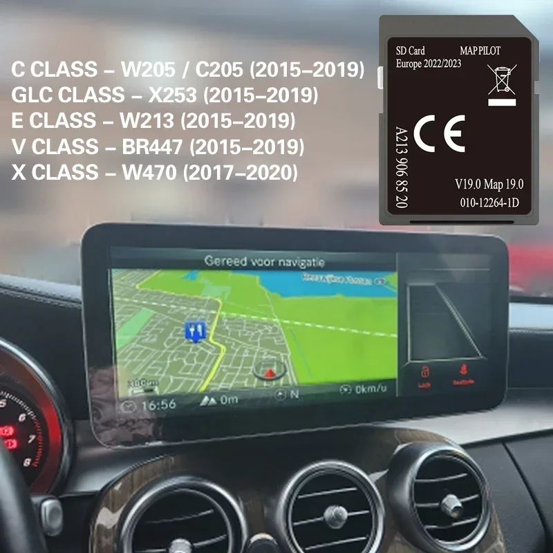 

Free Delivey Cost Factroy OEM A213 GPS Navigation Europe for Mercedes GLC/C/E/V/X-class SD Card Maps Polit V19