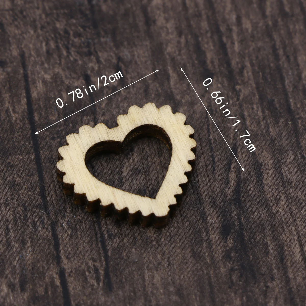 

100Pcs Hollow Heart Wooden Pieces 20Mm Unique Shape DIY Art Projects Family Craft Activities for Christmas Thanksgiving Decor