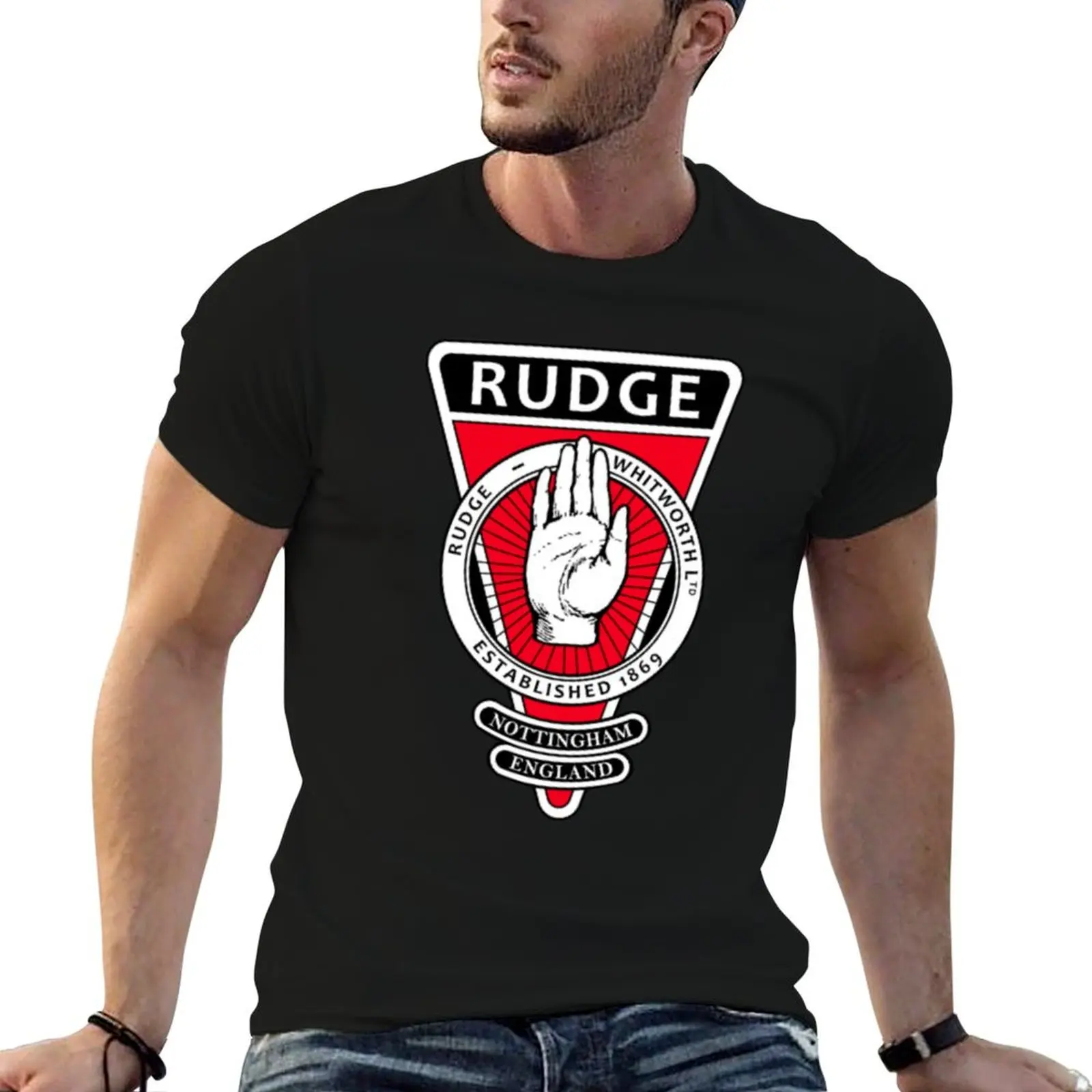 Camiseta Rudge Whitworth Motorcycles Headstock, camiseta de diseñador para hombre, camiseta de algodón 100%, camiseta informal para hombre