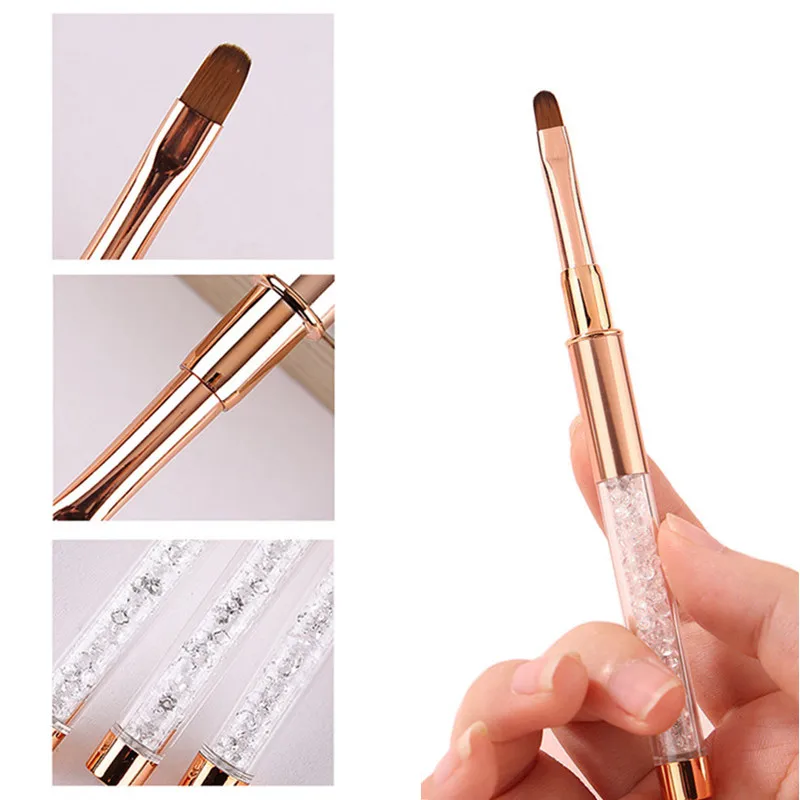 1/15PCS Nail Art Acrylic UV Gel Extension Builder Rhinestone Painting Brush Lines Liner Pattern Drawing Pen Manicure Tool