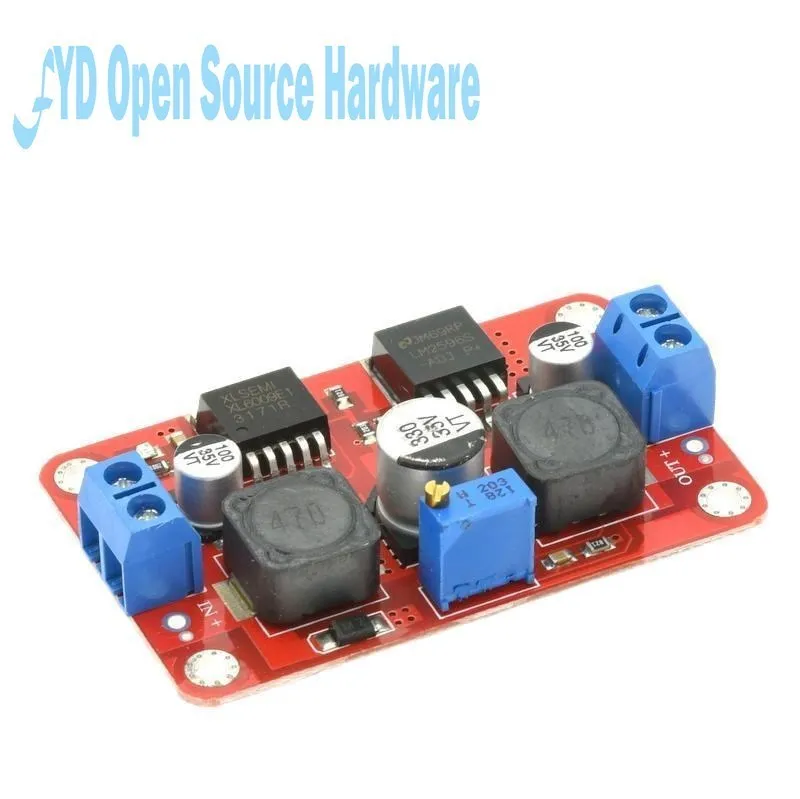 LM2577S LM2596S Dual-chip Automatic Converter DC Solar Buck-boost Voltage Module High-power Adjustable Vehicle Power Module