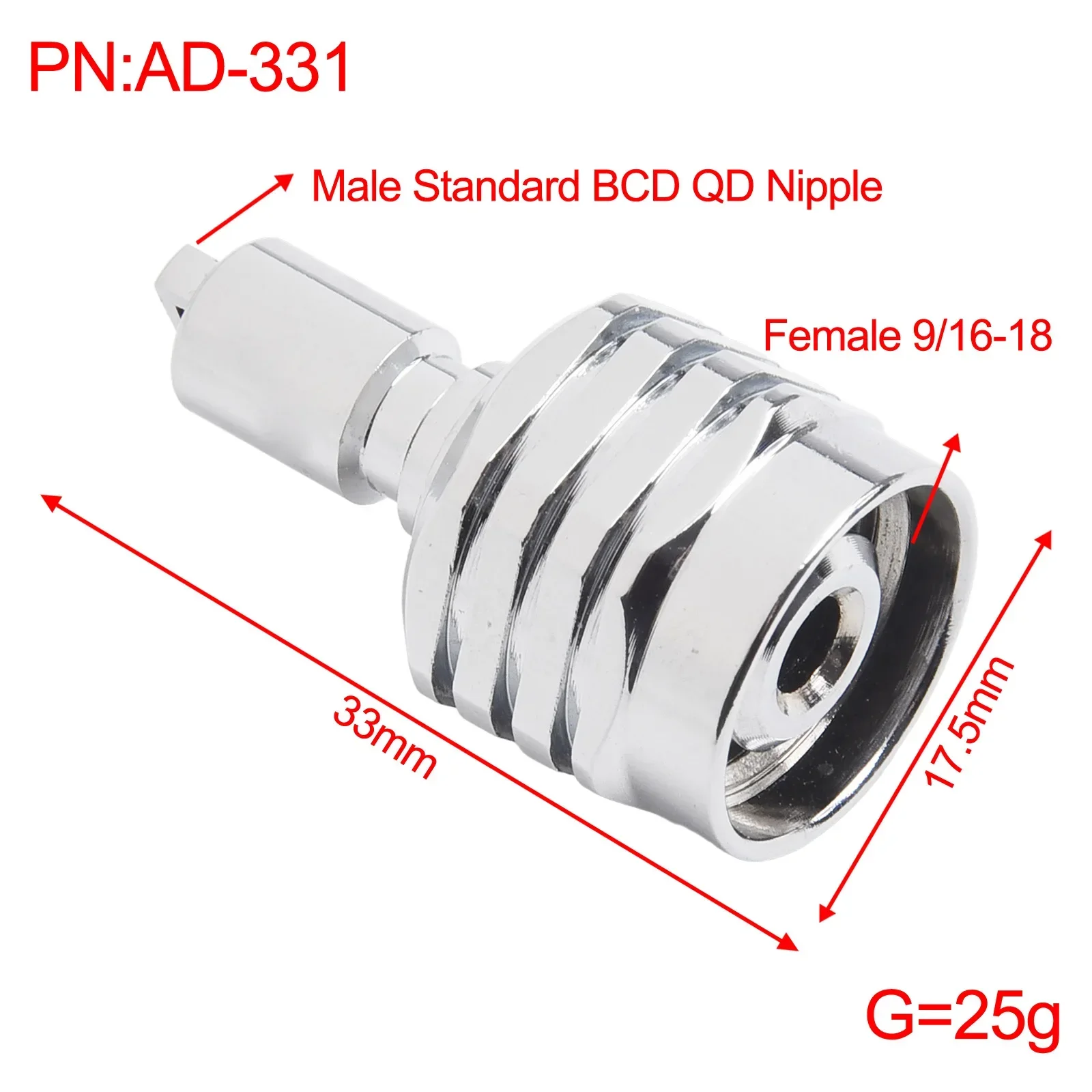 Newest Top-quality Durable Connector Replacement Tools UNF 916-18 Accessories Adaptor For Regulator Male To Female