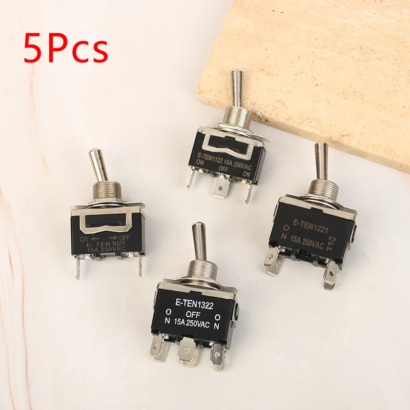 5Pcs Heavy Duty Car Boat Rocker Toggle Switch 15A 250V 2Pin SPST ON/OFF Rocker Switches With Waterproof Boot Spst Rocker Switch