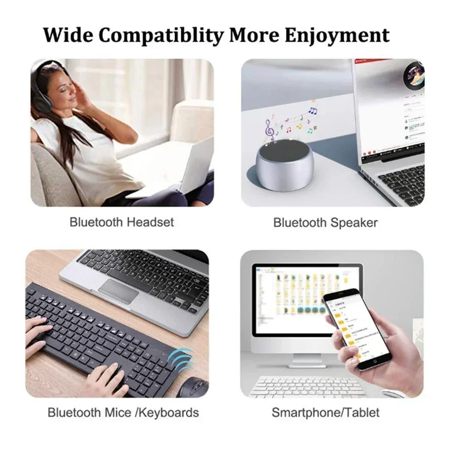 อะแดปเตอร์บลูทูธ USB 4.0 BT อะแดปเตอร์ตัวรับสัญญาณคอมพิวเตอร์บลูทูธไร้สายสำหรับพีซีแล็ปท็อป4.0อะแดปเตอร์ BT สำหรับพีซี