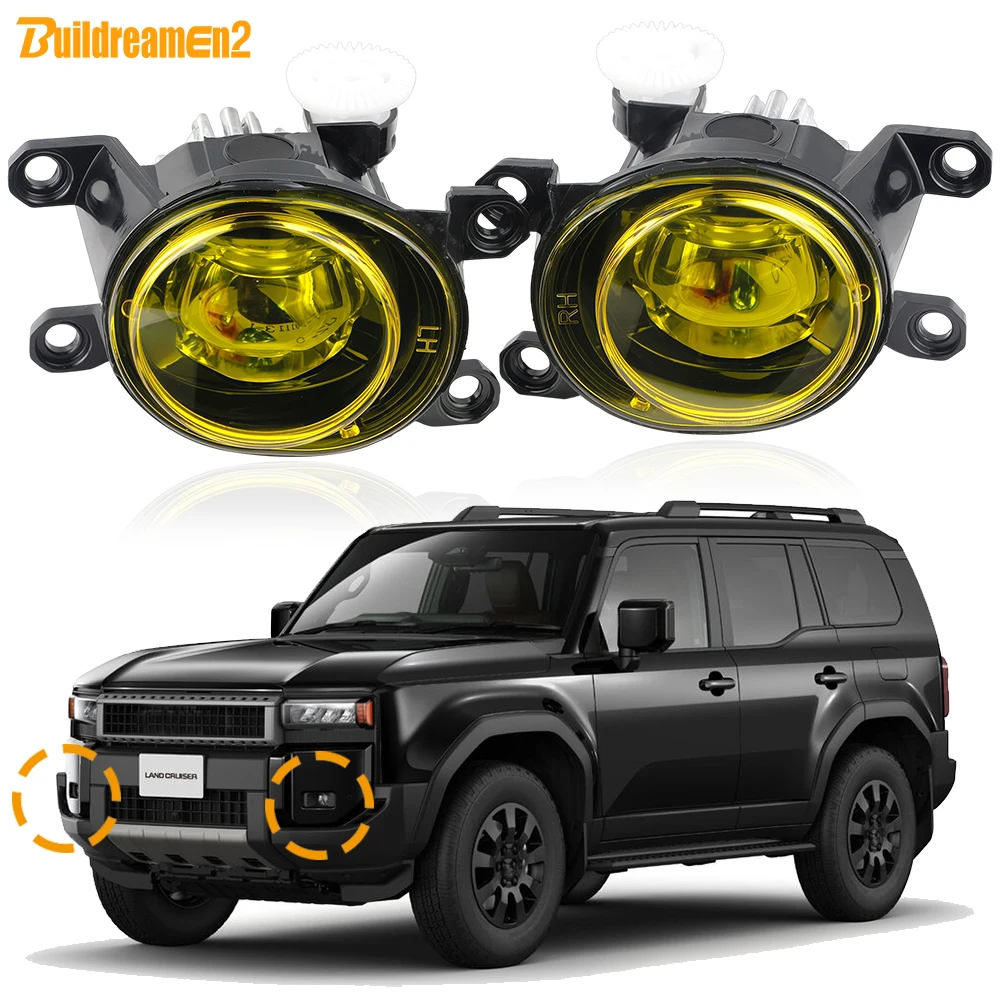 2 X Car LED Lens Fog Light Daytime Running Lamp DRL Assembly For Toyota Land Cruiser Prado 250 J250 LC250 2024 2025 2026