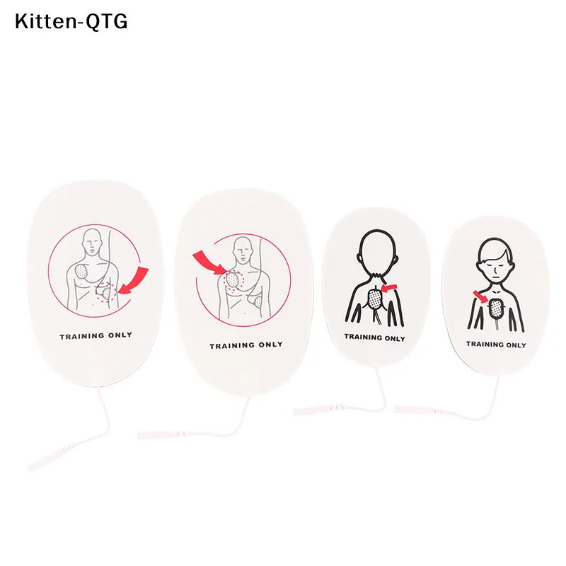 NEW 1 Pair AED Training Device Patches First Aid Training Replacement Pads Adult Kid Training Universal Trainer