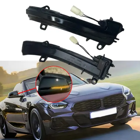 63137461785, 63137461786 자동차 LED 백미러, 다이내믹 블링커, 방향 지시등, BMW Z4 G29 2019-2023 X2 F39 2018-2023 용