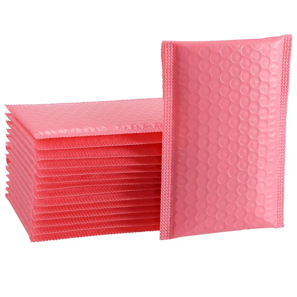 100pcs Pink Mailers Small Business Supplies Shipping Gift Packaging Puncture Resistant Practical Express Packing