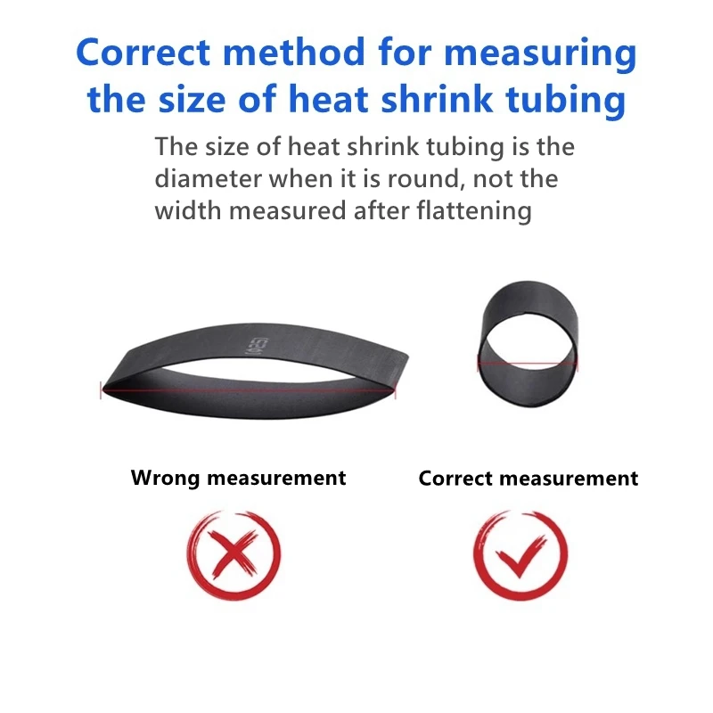 Heat Shrink Tubing Tube BLACK 1mm 1.5 2mm 2.5mm 3mm 3.5mm 4 5 6mm 9mm 18mm 22mm 50mm phone charging cable repair tube Insulated