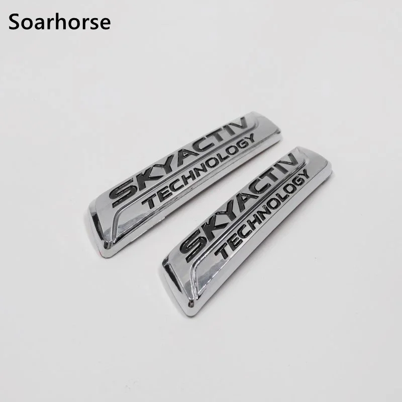 1 Piece For 3 6 CX-5 MX-5 Axela Miata Skyactiv Technology Logo Rear Chrome Emblem Badge