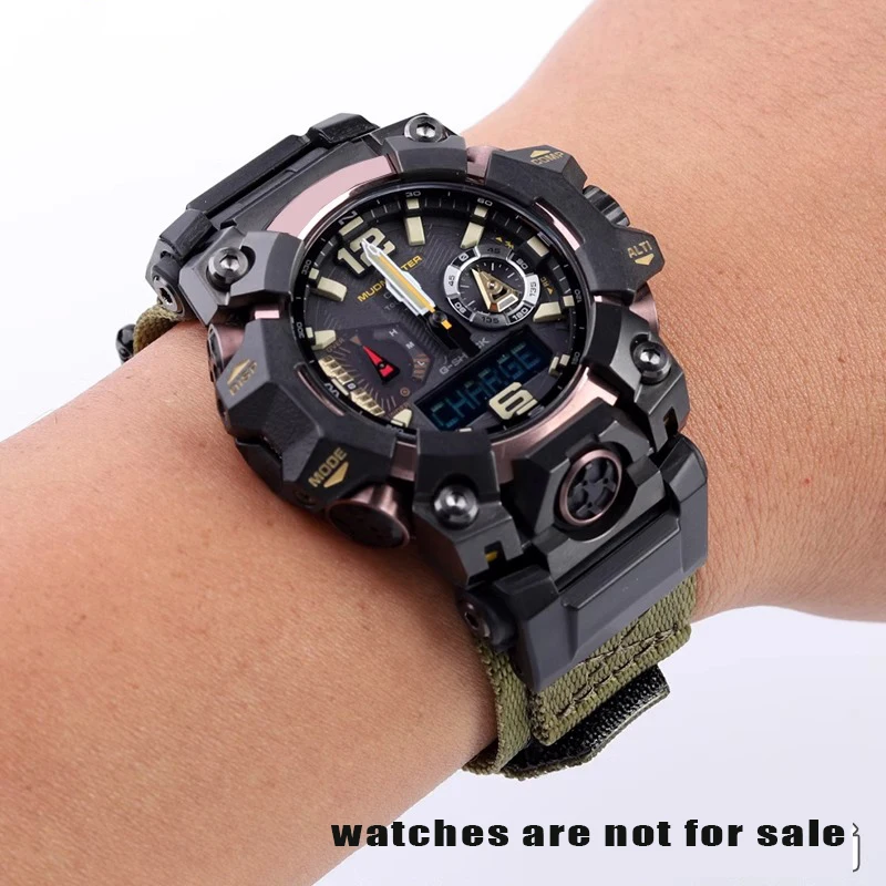 For CASIO G-SHOCK GWG-B1000 Modified Nylon Watch Strap gwg b1000 Adhesive WatchBand for Men Adjustable Watch Accessories