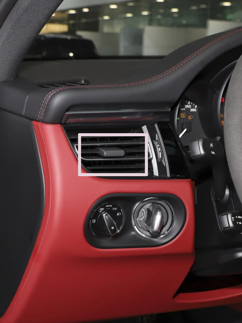 Car Front Dashboard Air Conditioner Rear Outlet A/C Air Conditioning Vents Tab Clip For Porsche Macan 2018 - 2024