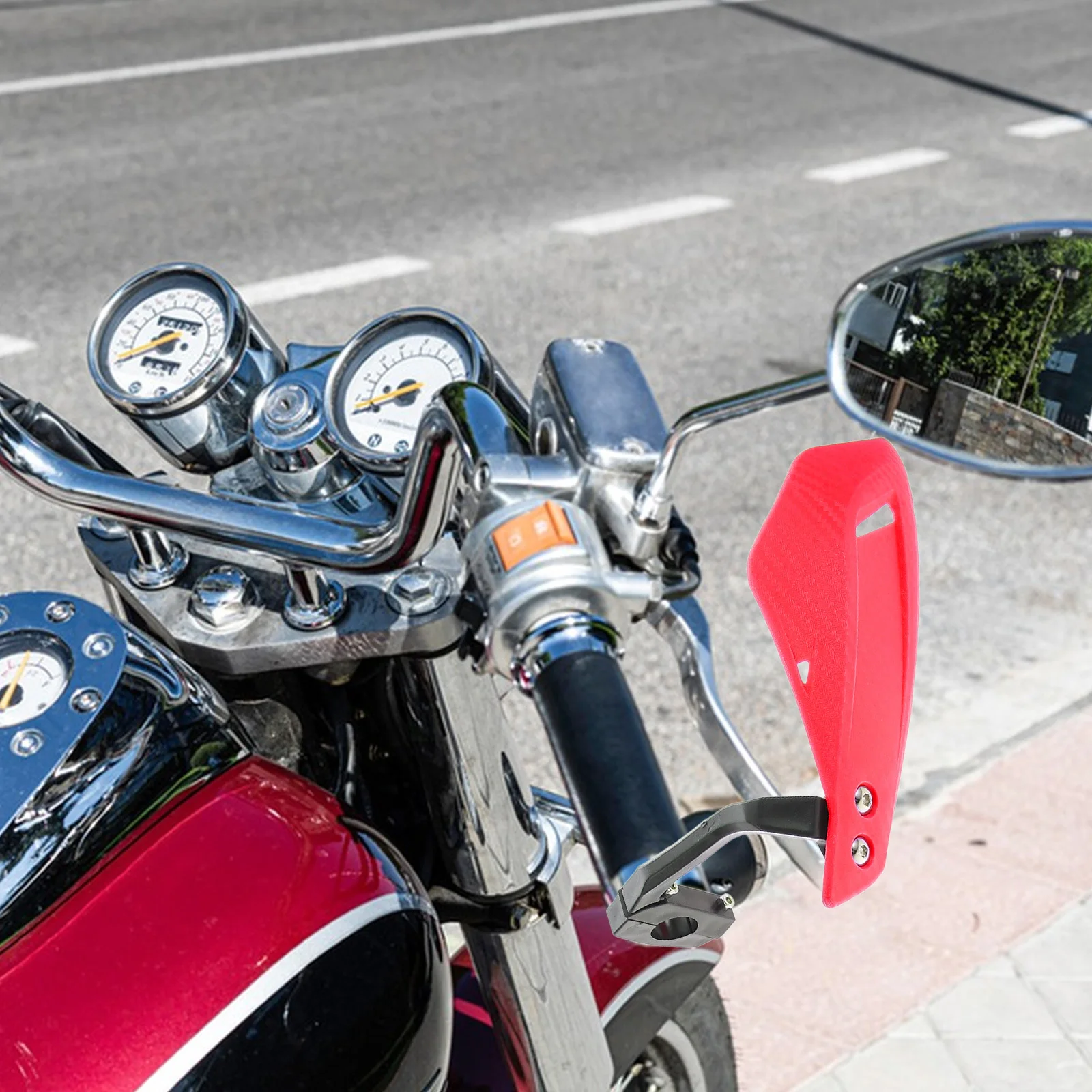 1ペアユニバーサルオートバイハンドガードハンドルバークラッシュプロテクションハンドガード、ダートバイクATVオフロードライディングオートバイガード用