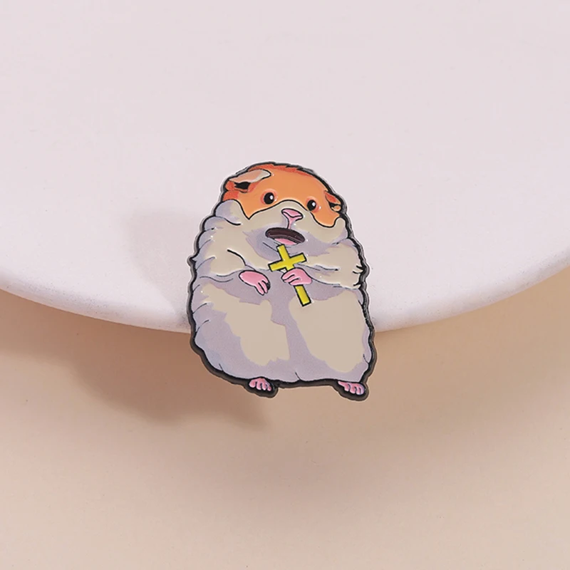 31Styles Cute Cat Goose Rabbit Panda Animal Enamel Pins Fruit Bunny Work Hard Kitten Brooches Lapel Badge Funny Jewelry Gifts