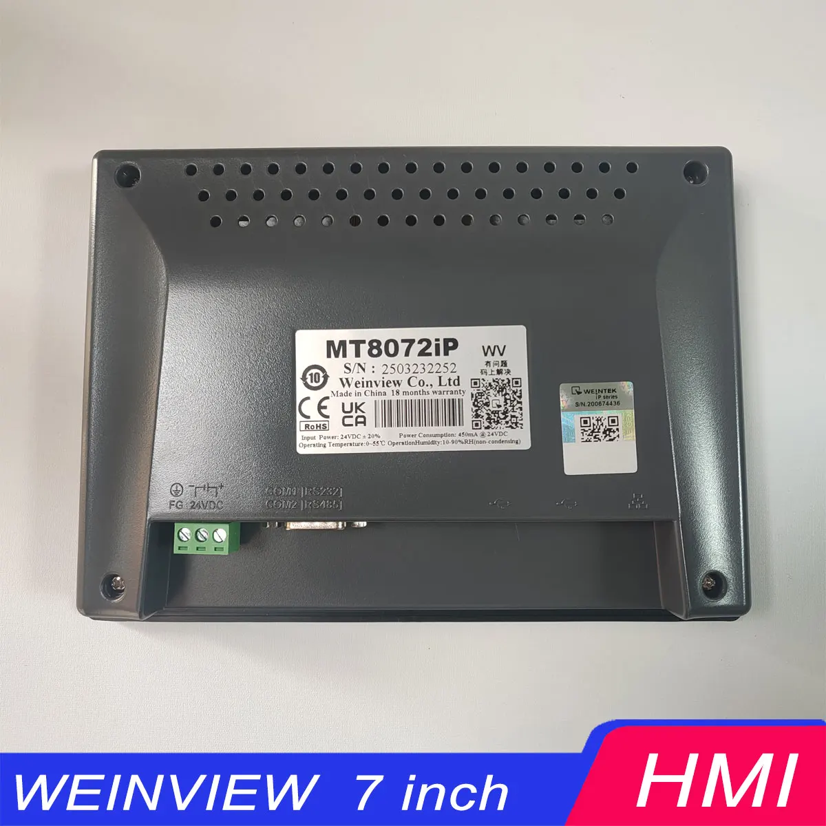 WEINTEK MT8072iP MT8072iE MT8071iP2 MT8071iE WEINVIEW 7 Inch IP IE Series HMI with Ethernet