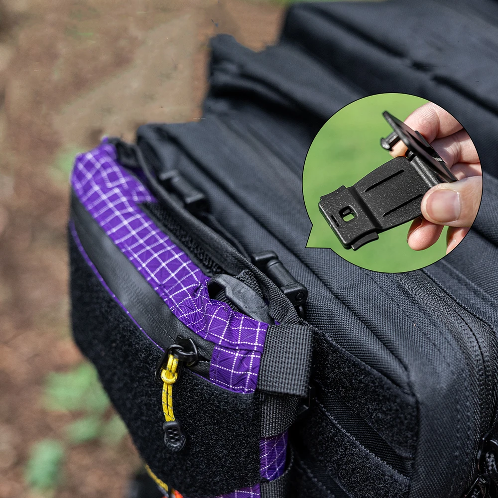 

MOLLE-Compatible Tactical Attachment Buckles - Heavy-Duty Outdoor Backpack Straps & Pouch Clips For Hiking/Camping Gear