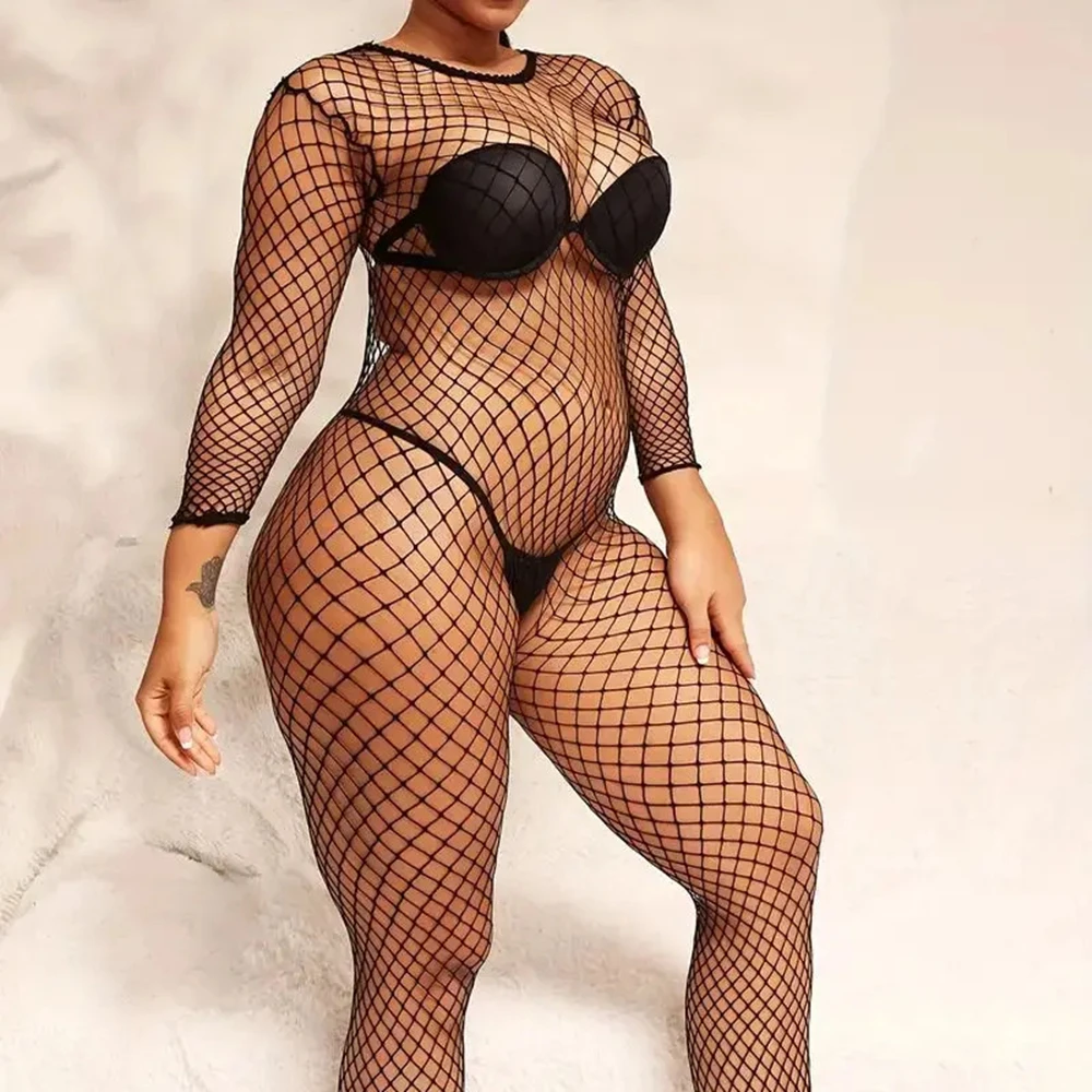 Sexy Mesh Bodystockings For Women Erotic Fishnet Sexy Lingerie See Through Dress Costumes Teddies Bodysuits Sexy Porno Underwear