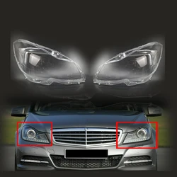 For Mercedes Benz C Class W204 2011-2014  C180 C200 C260 Front Headlamps Cover Car Headlight Lens Shell