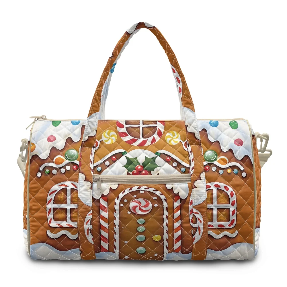 Coloranimal Candy House Print 2026 New Travel Duffel Bags Polyester Large Capacity Quilted Duffle Bag for Womens