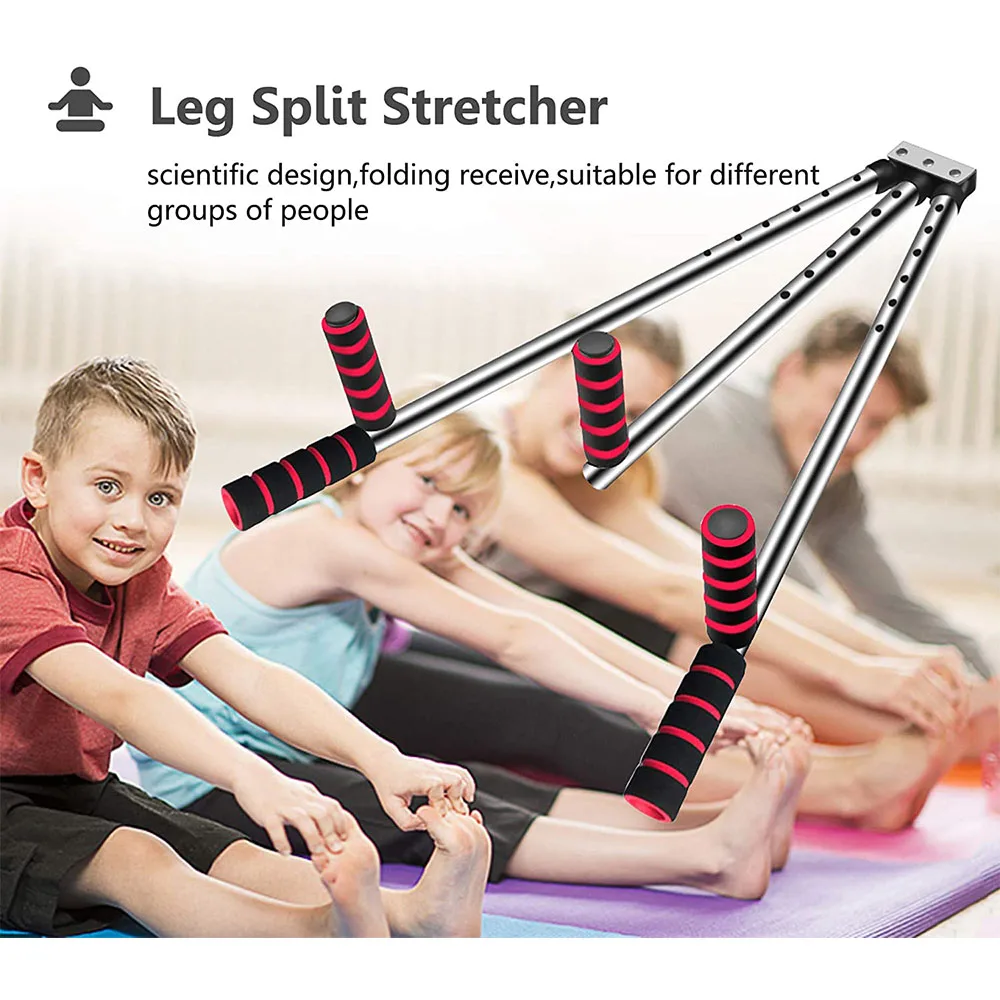 3-Bar-Beinstrecker, verstellbare geteilte Dehnmaschine, Edelstahl, für Zuhause, Yoga, Tanz, Übung, Flexibilität, Trainingsgeräte – Detail 1