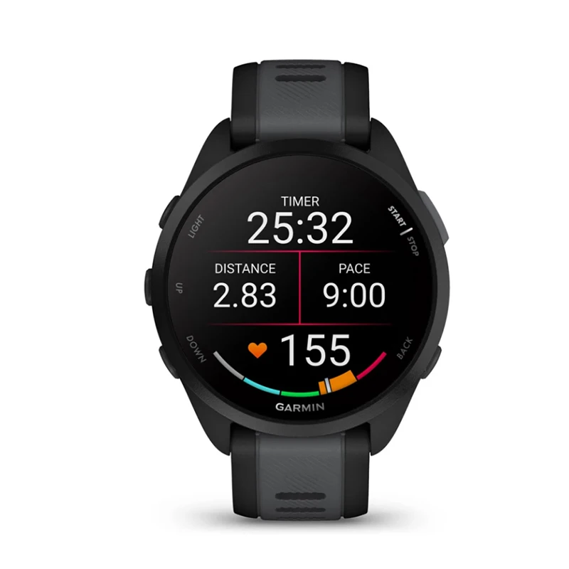 ساعة Garmin Forerunner 165 الاحترافية للجري وركوب الخيل والسباحة والترياتلون ماراثون المسار والتدريب الميداني