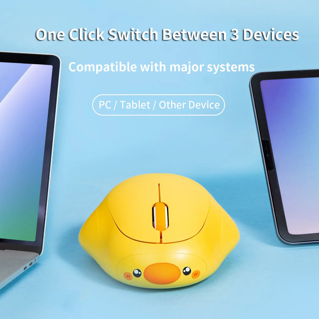 Rechargeable Dual-mode Mouse Cute Duck Penguin Mute Button Ergonomics Design Wide Compatible Cute Mause Office Use Mice Gift