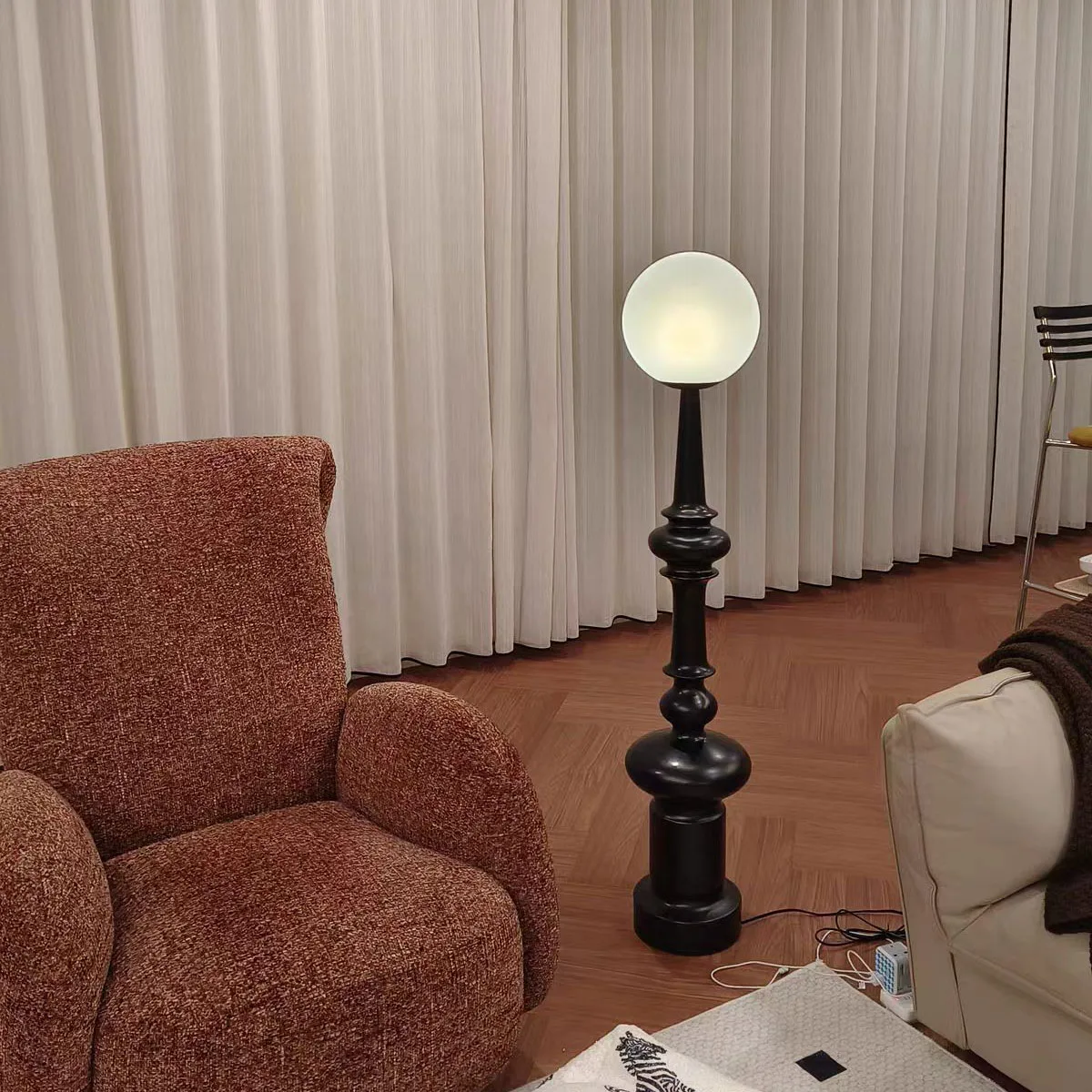 Vintage Decorative Floor Lamp Living Room Sofa Side Bedroom Medieval Bauhaus Designer Roman Table Lights Indoor Lighting 85-265V