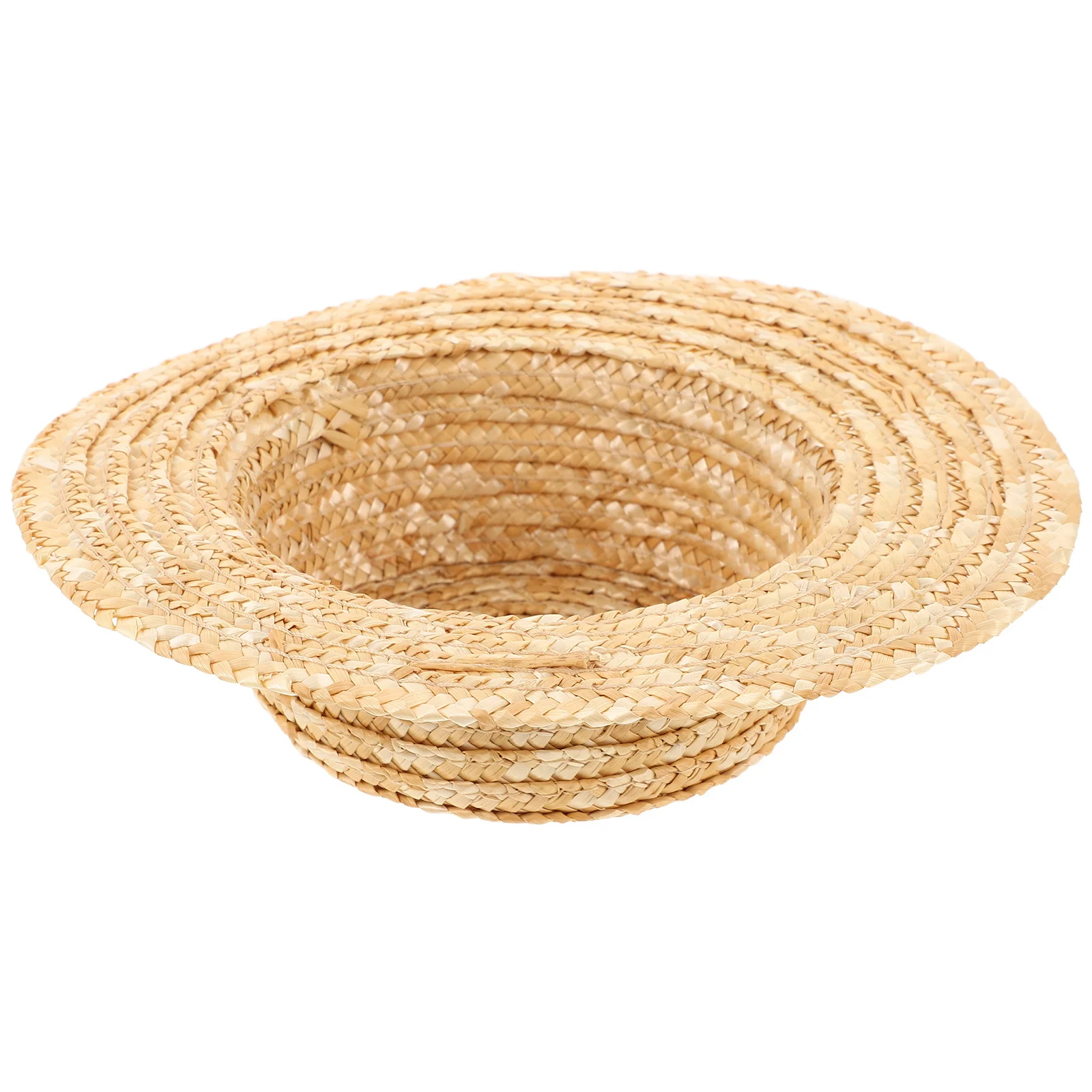 小さな編みわら帽子 7cm サイズ ミニチュア装飾 DIYクラフトハウス装飾 マイクロランドスケープガーデンテーマセット