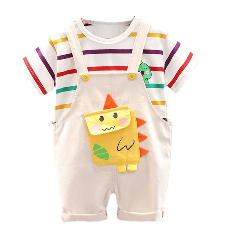 

New Summer Baby Boys Clothes Set Children Striped T-Shirt Shorts 2Pcs/Sets Toddler Girls Clothing Infant Costume Kids Tracksuits