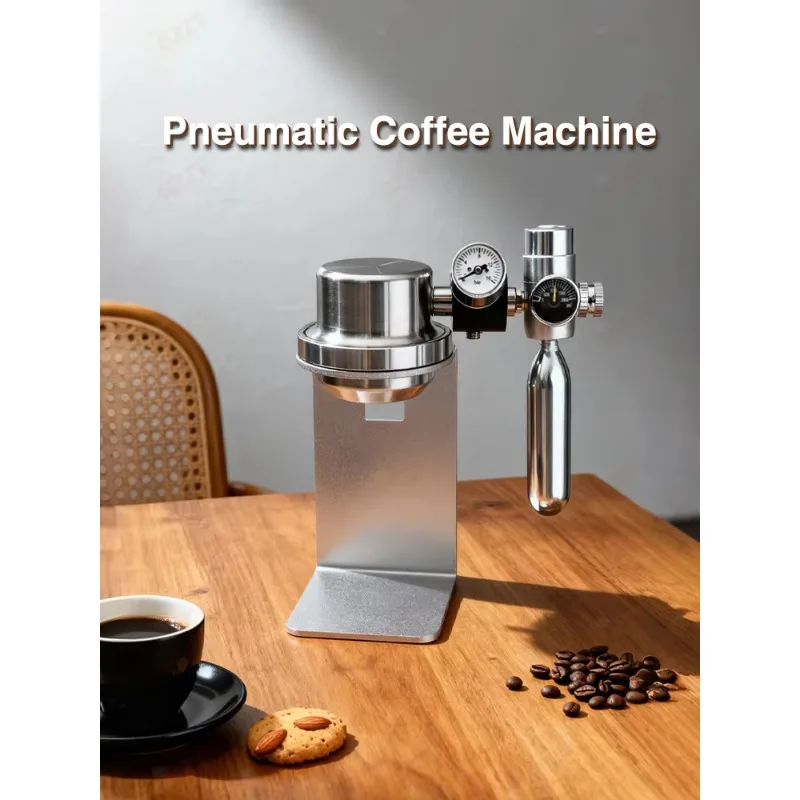 Pneumatic 304 Stainless Steel Portable Manual Home Outdoor Air Pump Air Pressure Extraction Espresso Semi-automatic Coffee Maker