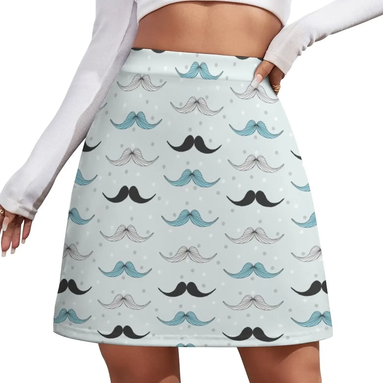 

Vintage mustache pattern Mini Skirt Skirt for girls Female skirt Short women′s skirts skirts summer 2025 woman Mini