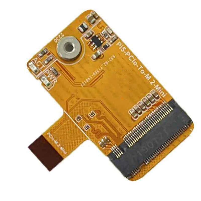 

A76F-For Raspberry Pi 5 Pcie To M.2 Nvme SSD HAT Integrated-FPC & Differential Matching Design 2230 Nvme SSD Expansion Board