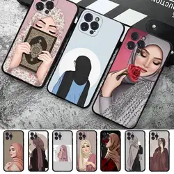 Woman In Hijab Phone Case For iPhone 14 11 12 13 Mini Pro XS Max Cover 6 7 8 Plus X XR SE 2020 Funda Shell