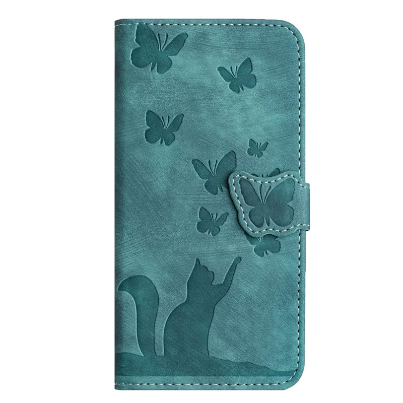 Wallet Bags Flip Cover For A24 A25 A13 A23 A33 A53 Etui Cat Leather Case on For Samsung Galaxy A14 A54 A34 A24 5G A04 M13 M23