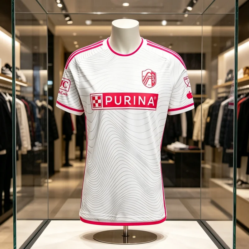Nueva Camiseta de Fútbol del St. Louis City SC 2026, Versión para Fanáticos, Dorada, Negra y Roja con Patrón de Ondas, para Hombres, Niños y Familias