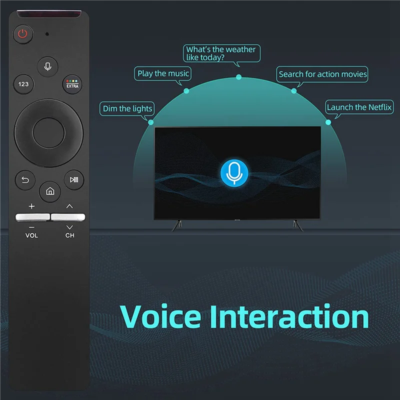 ABZW 2X Universal Voice Remote Control Replacement For Samsung Smart TV Bluetooth Remote All LED QLED LCD 4K 8K HDR Curved TV