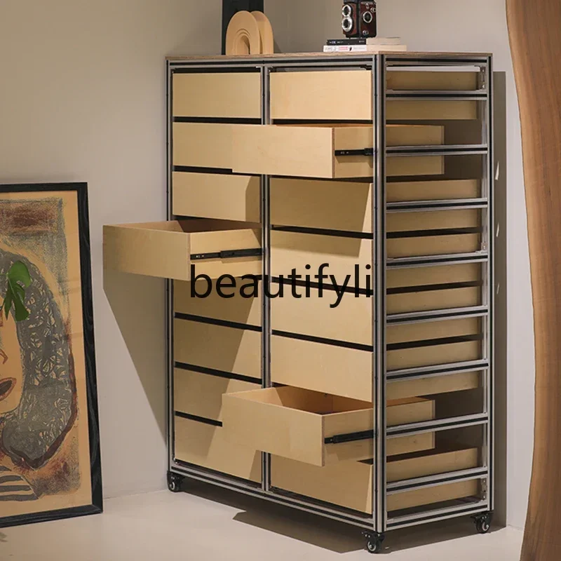 

Nordic Italian minimalist marine board dining side storage drawer cabinet entrance removable cabinet0420