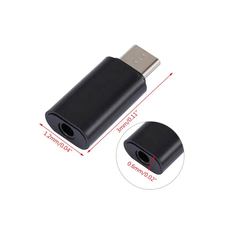 Adaptador portátil usb c tipo c macho para 3.5mm fêmea, adaptador fone ouvido para todos os celulares usb tipo c