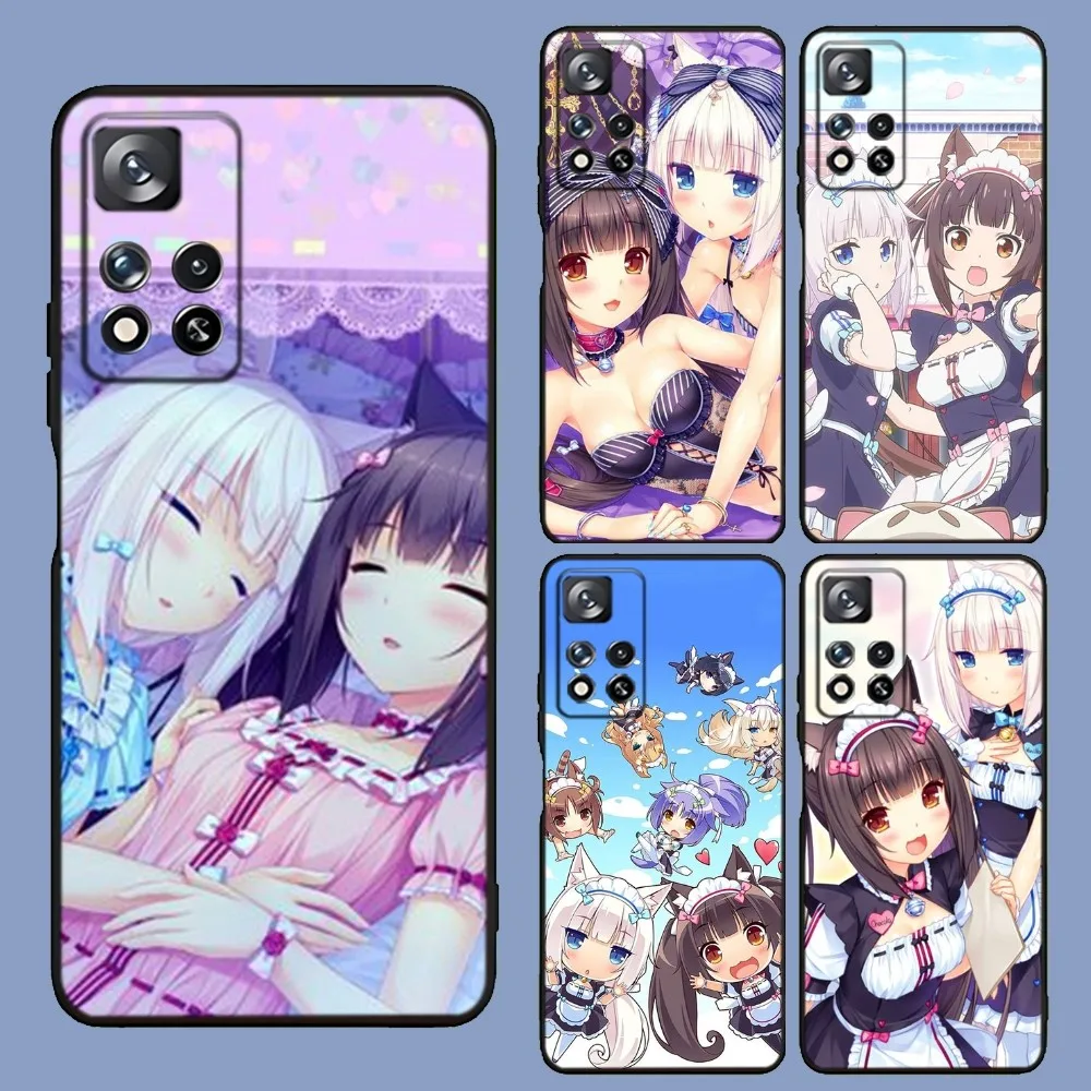 

Nekopara Anime Game Phone Case For Samsung Galaxy A13,A21s,A22,A31,A32,A52,A53,A71,A80,A91 Soft Black Cover
