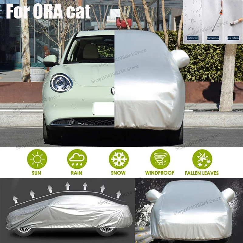 

For ORA cat Auto parts Anti snow Anti dust Sunscreen Anti-uv Anti peeling paint And Anti Rainwater 210t car cover Car cover