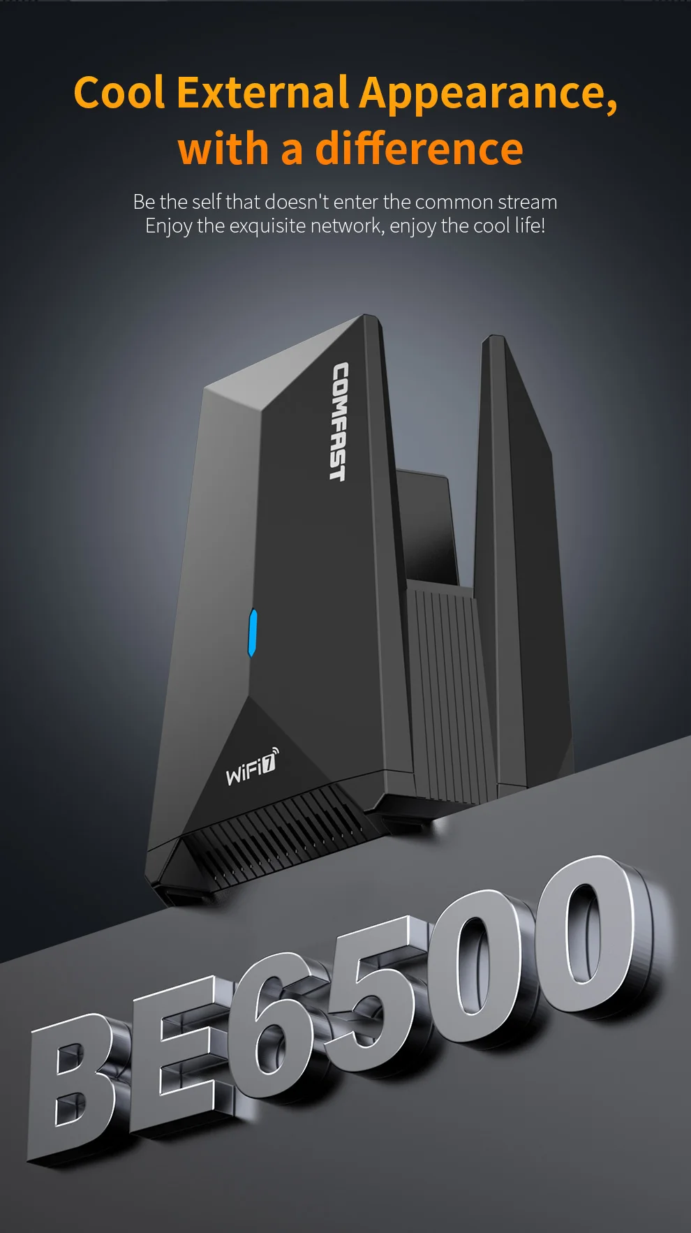 COMFAST-Adaptateur USB WiFi7, BE6500, 2.4G, 5.8G, 6GHz, carte réseau sans fil USB3.0, stérilisation 11be, pilote gratuit pour P1 10/11